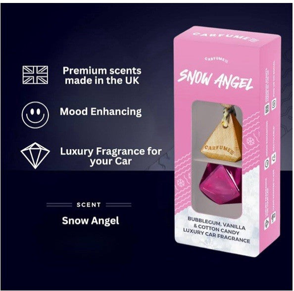 2 X Snow Angel Carfume Car Air Freshener Freshener Oil Perfume Fragrance Scent
